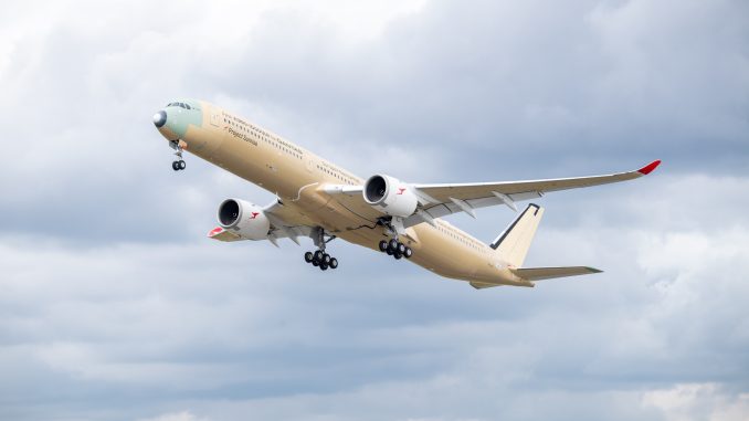 Qantas A350-1000ULR taking off